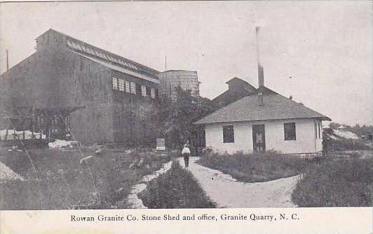 North Carolina Granite Quarry Rowan Granite Company Stone Shed &  Office