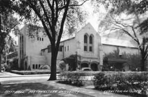 Evanston Illinois Northwestern University Scott Hall Real Photo Postcard K89027