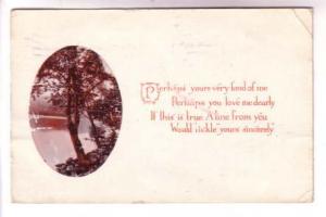 Perhaps you're very fond of me, Love Poem, Used 1914 Flag Cancel Conneticut