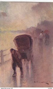 Wagon in fog, 1900-10s; TUCK 452