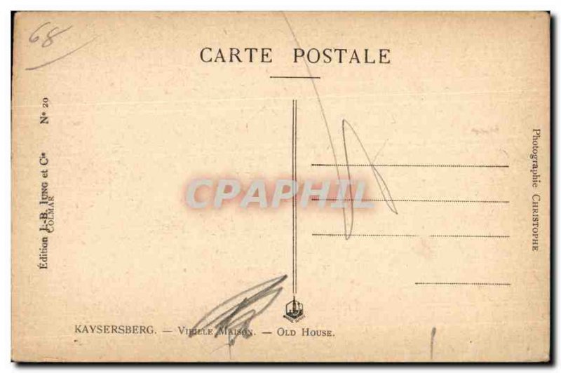 Old Postcard Kaysersberg old house