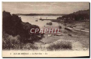 Old Postcard Ile De Brehat Le Port Clos