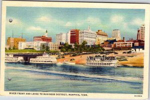 Postcard BOAT SCENE Memphis Tennessee TN AK5542