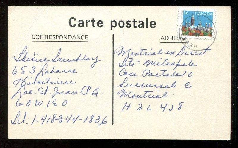 dc562 - LAC ST JEAN Quebec 1970s Church Postcard