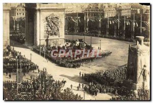 Old Postcard Paris Arc de Triomphe Fetes of July 19, 1919 Militaria