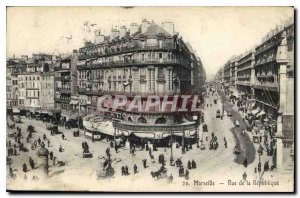 Postcard Old Marseille rue de la Republique