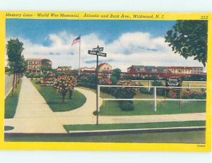 Unused Linen HOUSES BEHIND MEMORY LANE Wildwood New Jersey NJ F2155