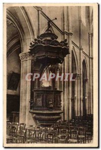 Old Postcard Chaumont Church of St John The Chair of the sculptor Bouchardon