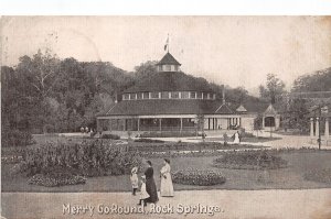 J68/ Rock Springs Amusement Park West Virginia Postcard c10 Carousel 313