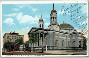 Cathedral and YMCA building Baltimore Maryland