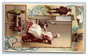 Vintage 1890's Trade Card - Arbuckles Ariosa Coffee - History of Massachusetts