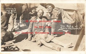 Mexico Border War, RPPC, US Soldiers with Executed Body of Pablo Lopez,Chihuahua