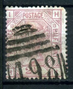 509547 Great Britain 1876 year Queen Victoria 21/2p used