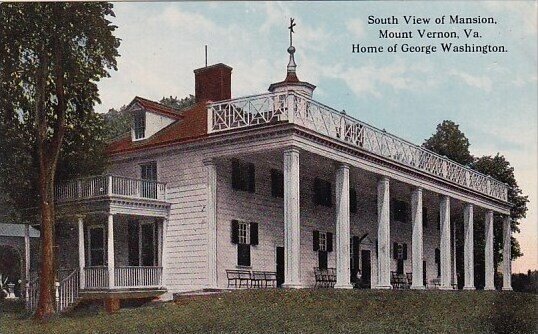 South View Of Mansion Home Of George Washington Mount Vernon Virginia