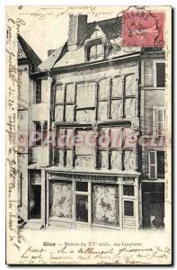 Postcard Old House Rue Gambetta Gien pastry A Rivaud