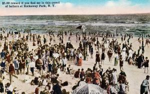 Postcard, Beach Bathers at Rockaway Park, New York, $5.00 Reward  D28