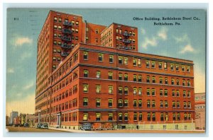 1944 Office Building Steel Bethlehem Pennsylvania PA Vintage Postcard
