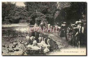 Paris - 16 - Bois de Boulogne - Swans - children - Old Postcard