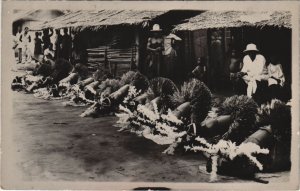 PC REAL PHOTO DANCERS GABON ETHNIC TYPE (a27909)