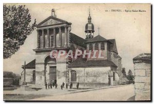 Postcard Old Troyes Eglise Saint Martin