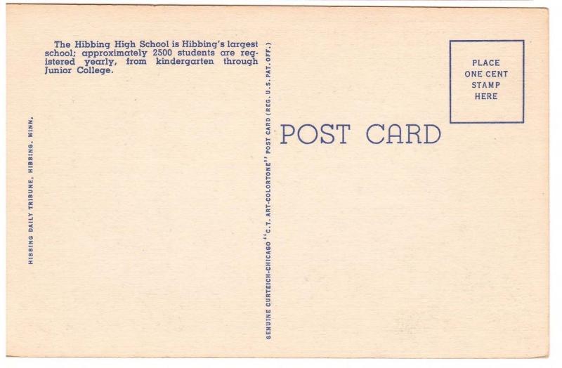 HIBBING MINN. HIGH SCHOOL JUNIOR COLLEGE and ASSUMPTION HALL SCHOOLS 1937 LINEN