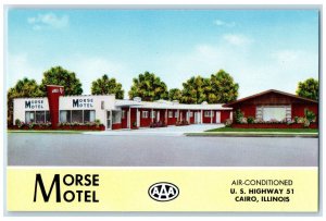 c1950's Air-Conditioned Morse Motel Downtown Cairo Illinois IL Vintage Postcard