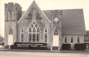 Bay City Texas The Methodist Church Real Photo Vintage Postcard AA26297