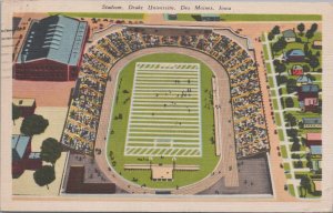 Postcard Stadium Drake University Des Moines Iowa IA