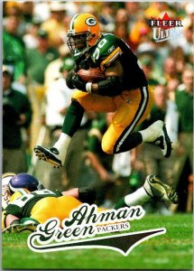 2004 Fleer Football Card Ahman Green Green Bay Packers sk9385