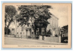 c1910 Lee Mansion Home of Marblehead Historical Society MA Postcard