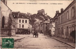 CPA LES ANDELYS Le PETIT-ANDELYs La Grande rue Le Chateau Gaillard (160796)