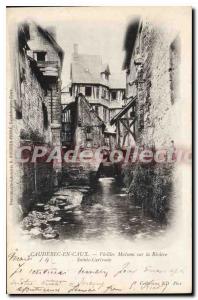 Old Postcard Caudebec-en-Caux Vieilles Maisons Sur La Riviere Saint Gertrude