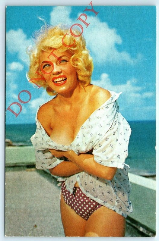 c1950s Cute Blonde Girl Beauty Jayne Mansfield Photo PC Like Marilyn Monroe A30