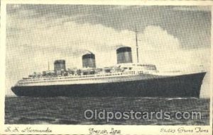 S.S. Normandie French Line, Lines, Ship Unused crease right bottom corner tip...