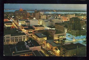 San Diego, California/CA/Calif Postcard, Aerial Night View Of Downtown