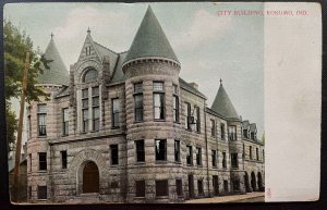 Vintage Postcard 1901-1907 City Building, Kokomo, Indiana (IN)