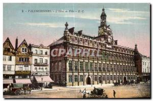 Old Postcard Valenciennes The Hotel de Ville