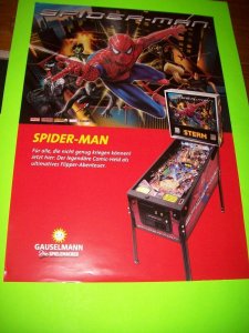 Spiderman Marvel Comics Pinball POSTER 33 Super Heroes Venom Art Germany