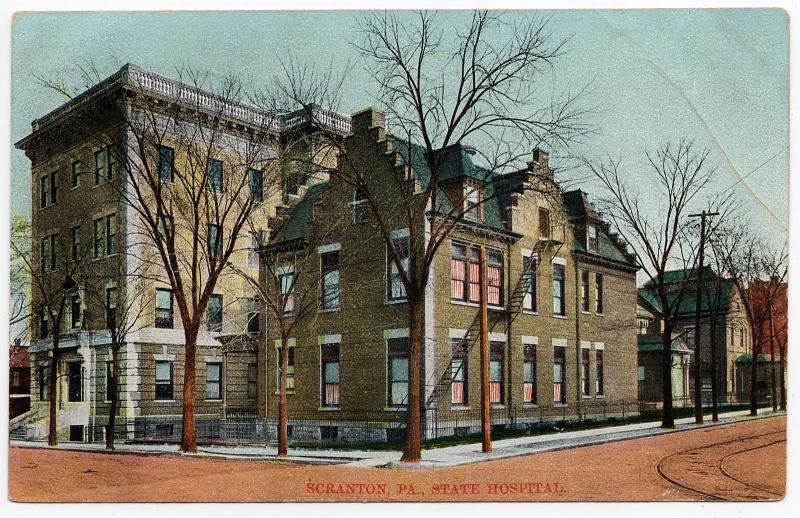 1910 Scranton PA The State Hospital Building Lackawanna County RARE DB Postcard