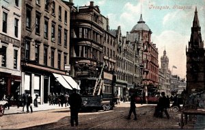 Scotland Glasgow Irongate Street Scene With Trolley