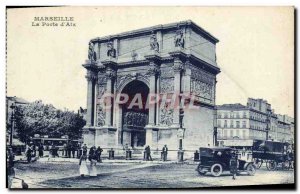 Old Postcard Marseille La Porte d & # 39Aix Automotive