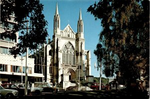 St. Paul's Cathedral, Dunedin, New Zealand, landmark, architecture, Postcard