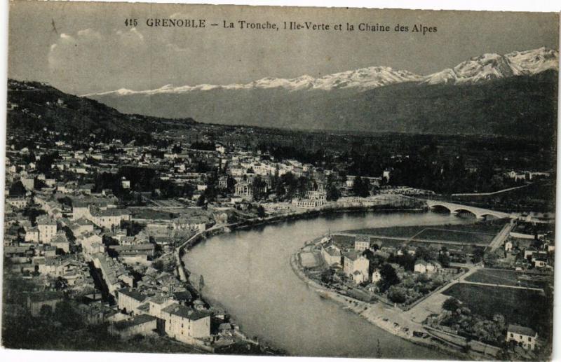 CPA GRENOBLE - La TRONCHE l'Ile-Verte et la Chaine des ALPES (243778)