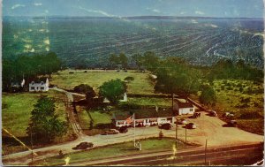 Kobs Searsport Lobster Pound Searsport Maine ME Aerial 1950s Postcard H1