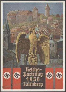 3rd Reich NSDAP Reichsparteitag Hoffmann 38/4 Propaganda Card Party Rally 103097