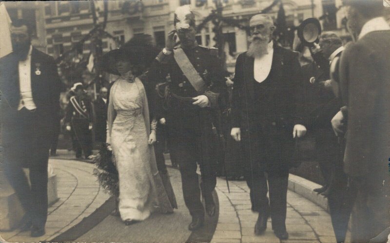 King Albert I Visits Antwerp 1912 Belgium Royalty RPPC 06.86