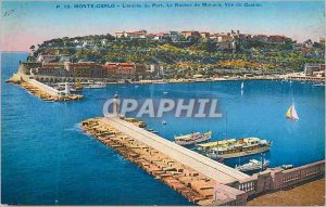 Old Postcard Monte Carlo The entr�e Port. The Rock of Monaco. View Casino.