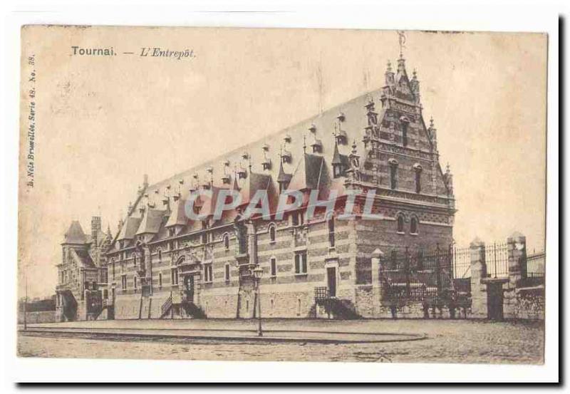 Belgium Tournai Old Postcard L & # 39entrepot