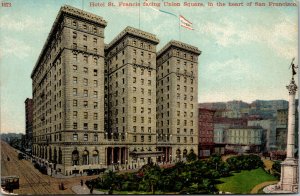 Vtg 1910's Hotel St Francis Union Square San Francisco California CA Postcard