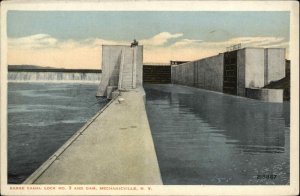 Mechanicville NY Barge Canal Lock 3 & Dam c1920 Postcard